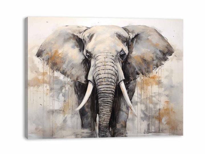 Grey Elephant Art Painting