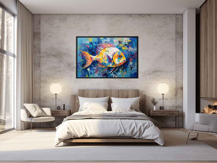 Blue Fish Modern Art