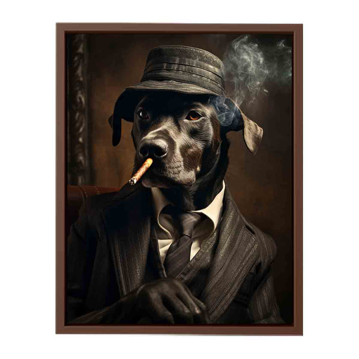 Black Dog Smoking Art