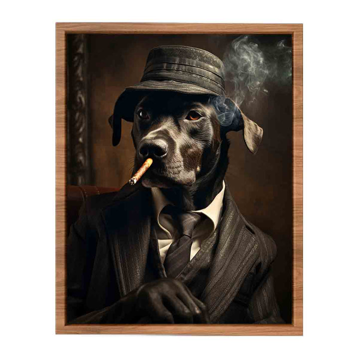 Black Dog Smoking Art