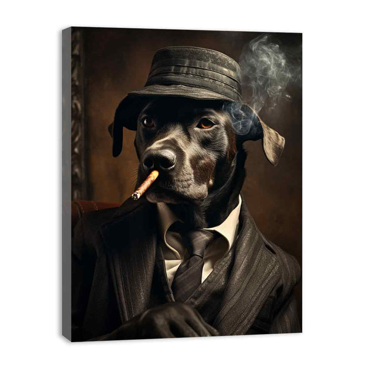 Black Dog Smoking Art