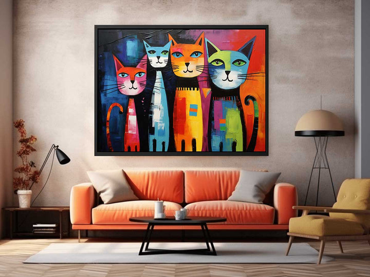 unique Cats Modern Art Painting