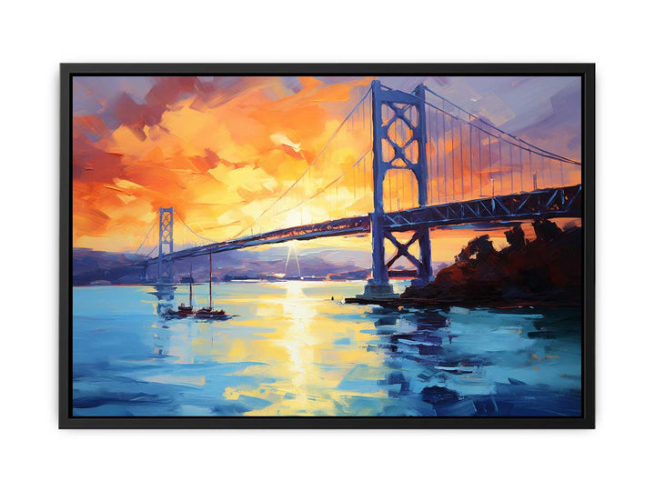 Modern Bridge Tower Art Painting