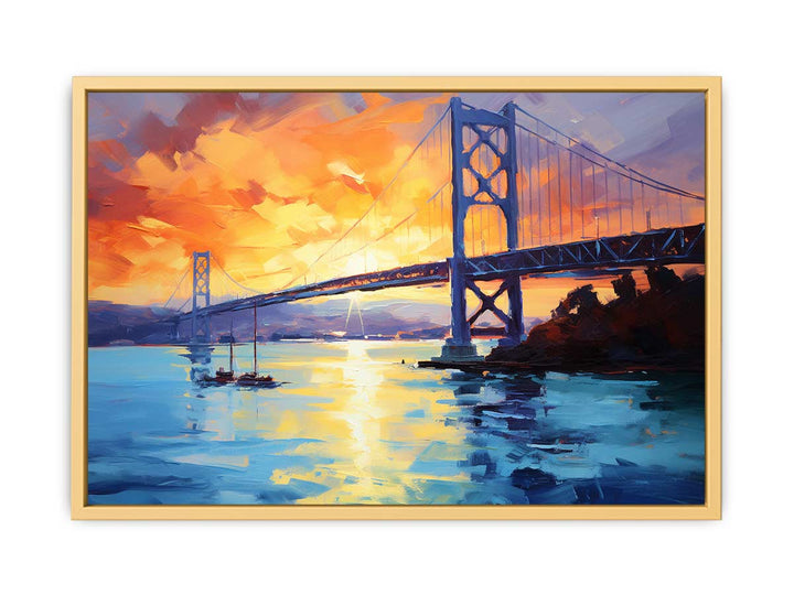 Modern Bridge Tower Art Painting