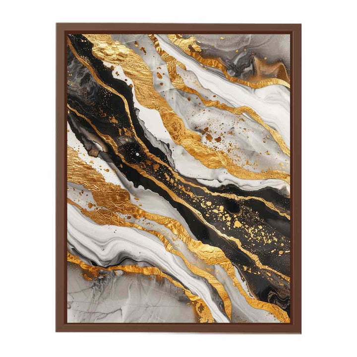 Black Gold Marble Painting