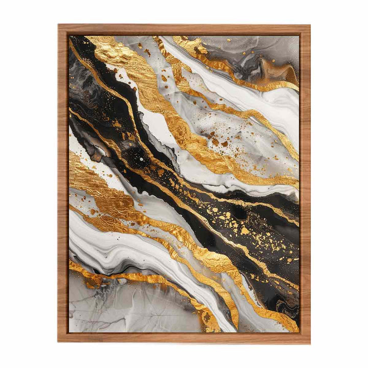 Black Gold Marble Painting