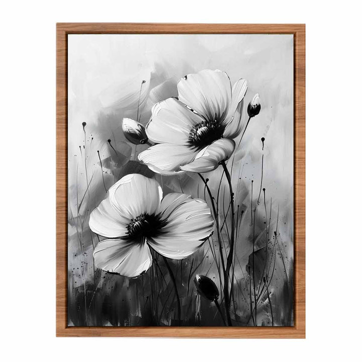 Black and white Flower Painting