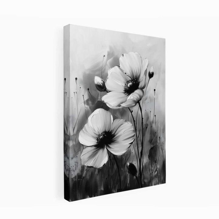 Black and white Flower Painting