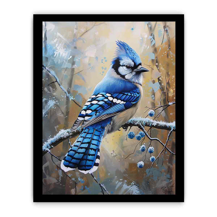 Jay  Blue  Bird Painting