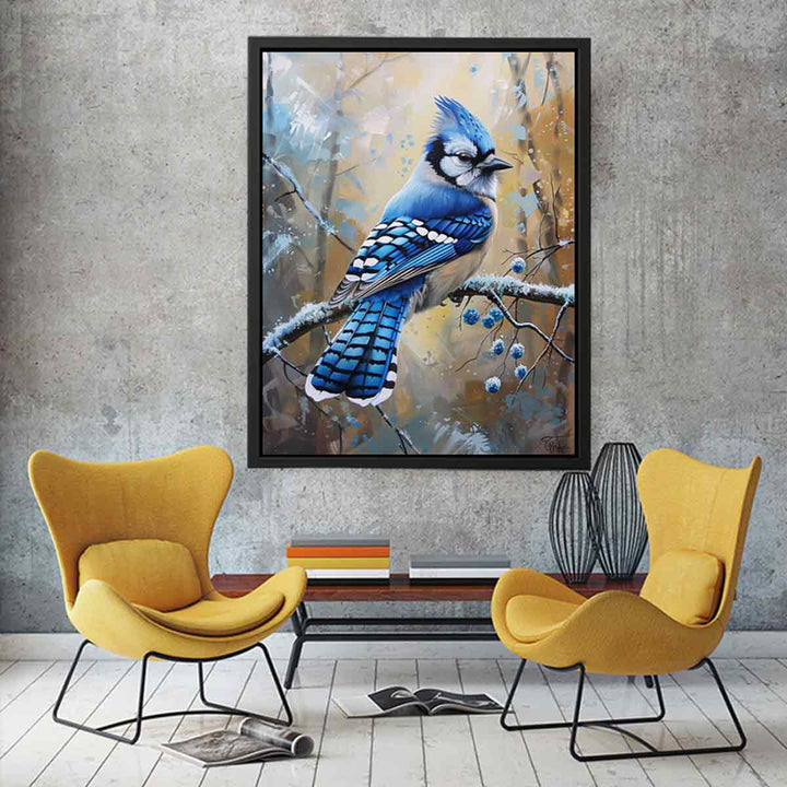 Jay  Blue  Bird Painting