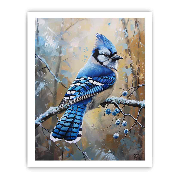 Jay  Blue  Bird Painting