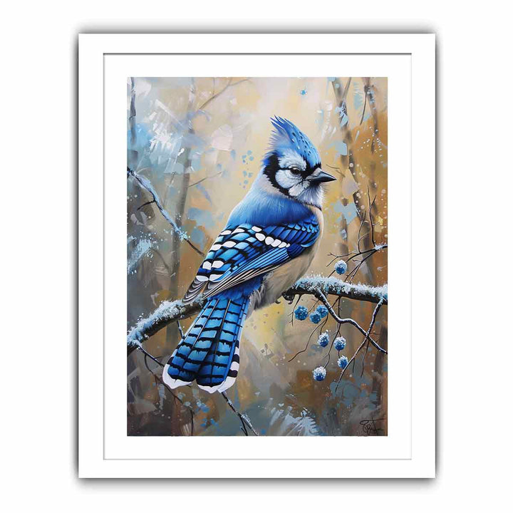 Jay  Blue  Bird Painting