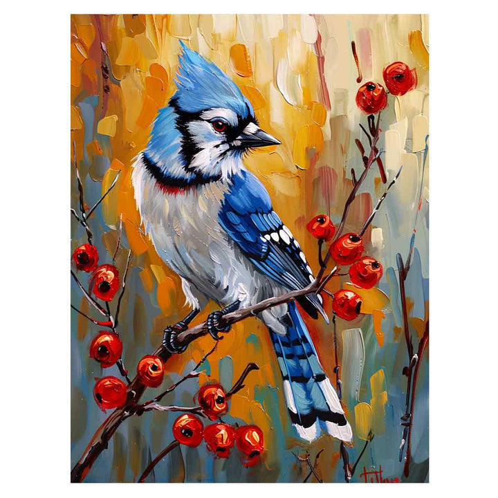 Blue Jay Painting