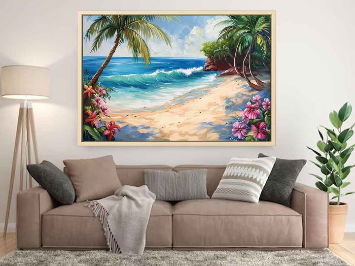 Tropical Beach Painting