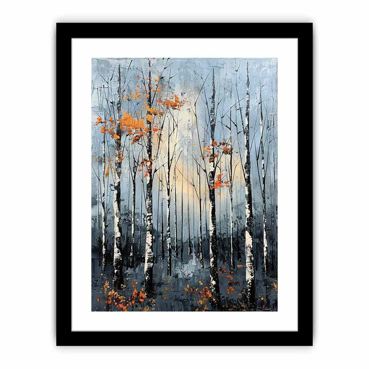 Birch Forest Knife Art Painting