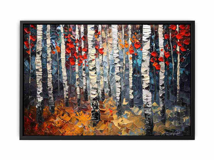 Birch Tree Knife Art Painting