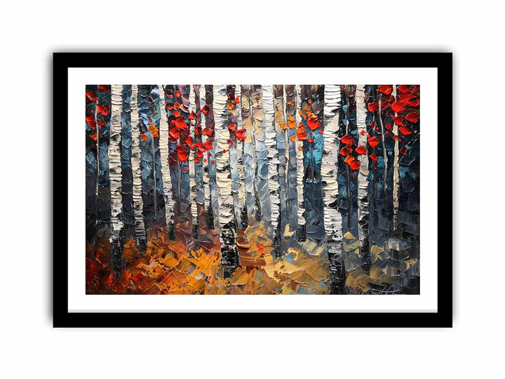 Birch Tree Knife Art Painting