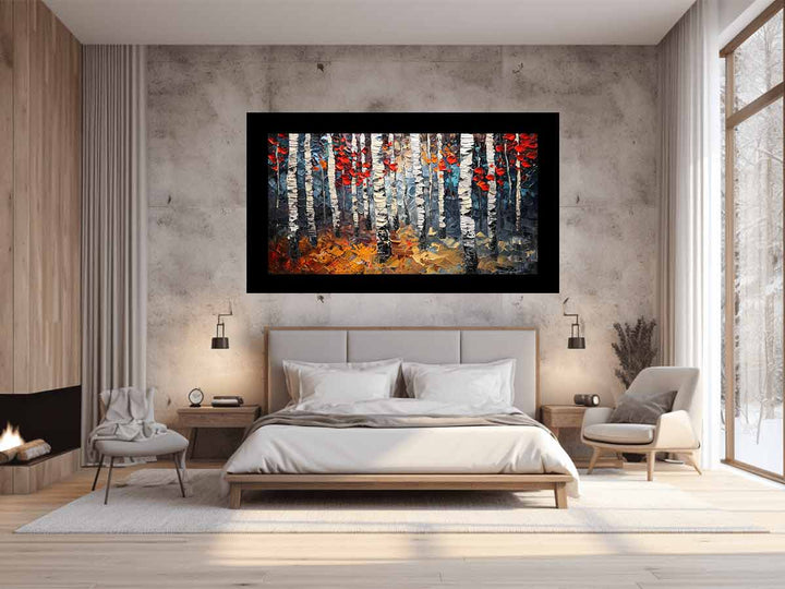 Birch Tree Knife Art Painting