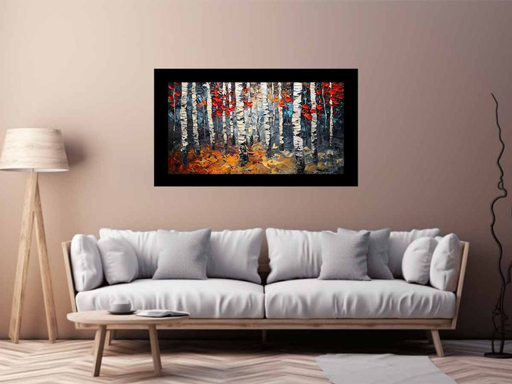 Birch Tree Knife Art Painting