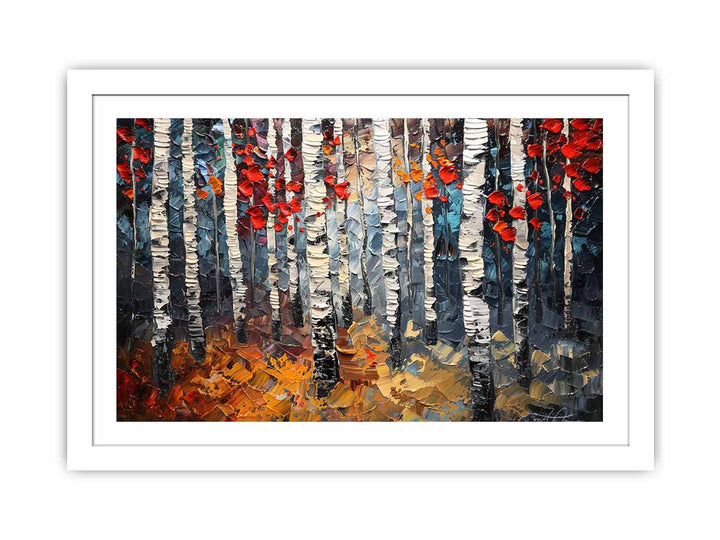 Birch Tree Knife Art Painting