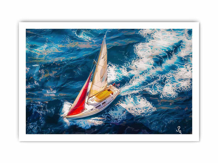 Boat-Sea-Knife-Art-Painting