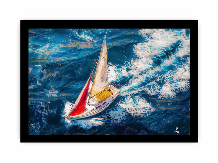 Boat-Sea-Knife-Art-Painting