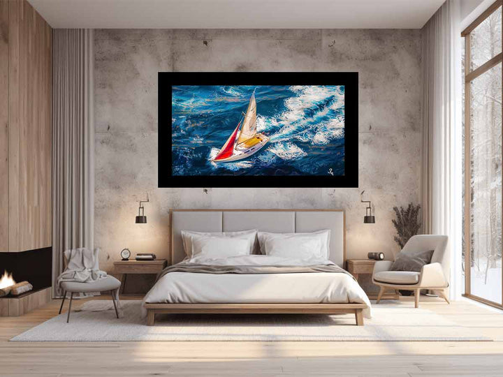 Boat-Sea-Knife-Art-Painting