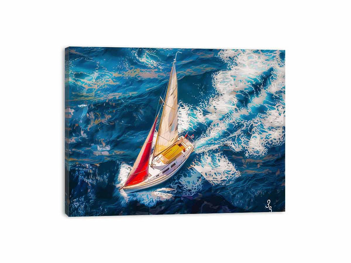 Boat-Sea-Knife-Art-Painting