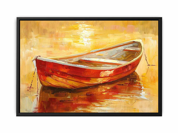 Lake-Boat-Knife-Art-Painting