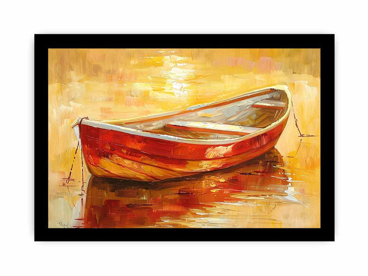 Lake-Boat-Knife-Art-Painting