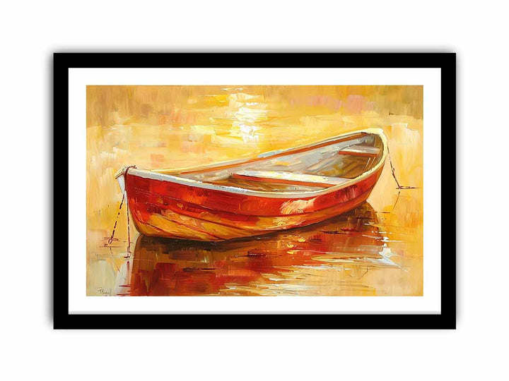 Lake-Boat-Knife-Art-Painting