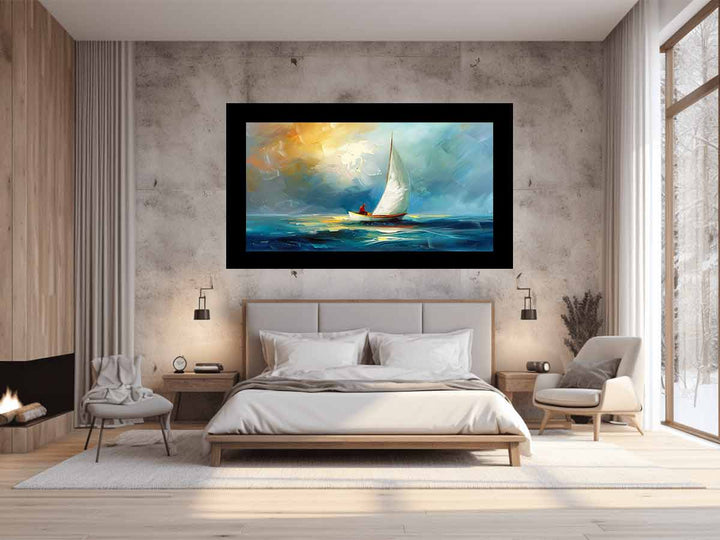 Boat-Knife-Sea-Art-Painting