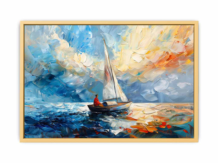 White-Knife-Boat-Art-Painting