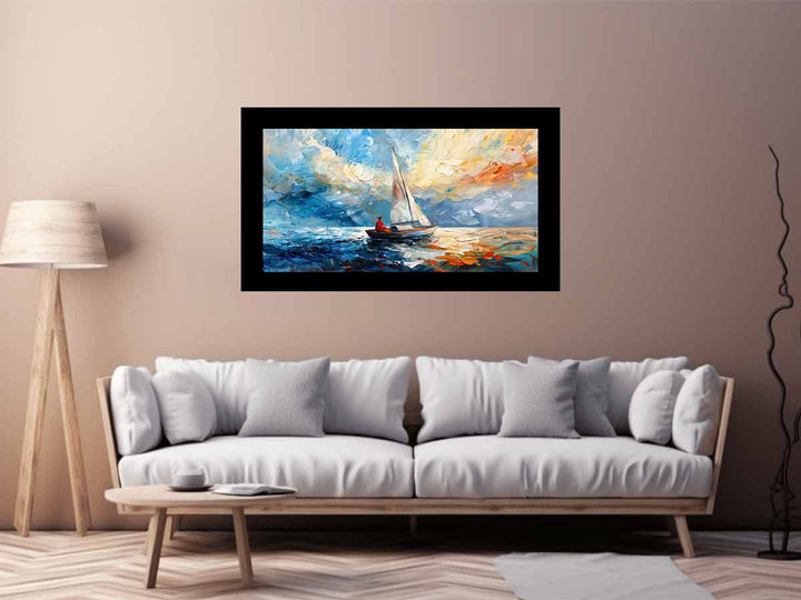 White-Knife-Boat-Art-Painting