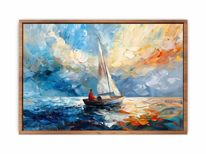 White-Knife-Boat-Art-Painting