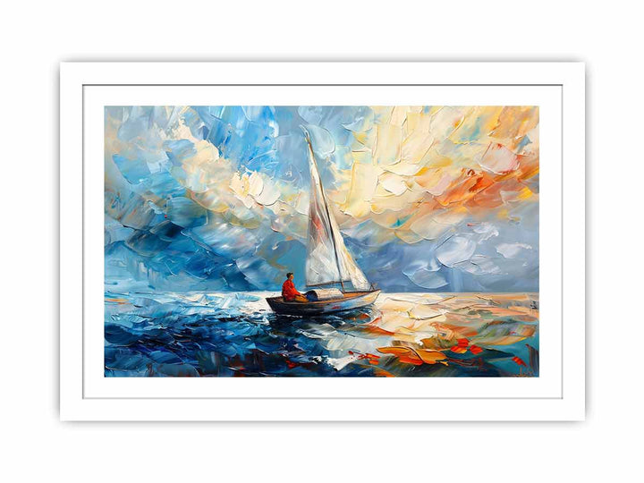 White-Knife-Boat-Art-Painting