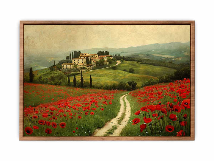 Beautiful Field Of Poppies   Painting