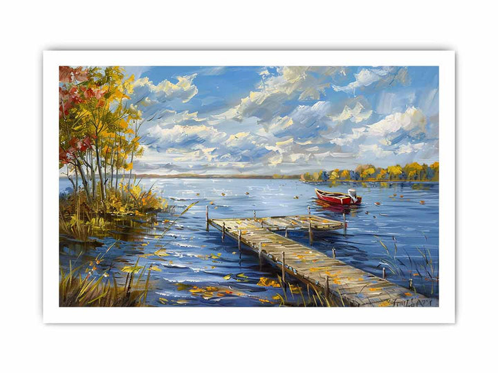 Lake Dockscape Painting