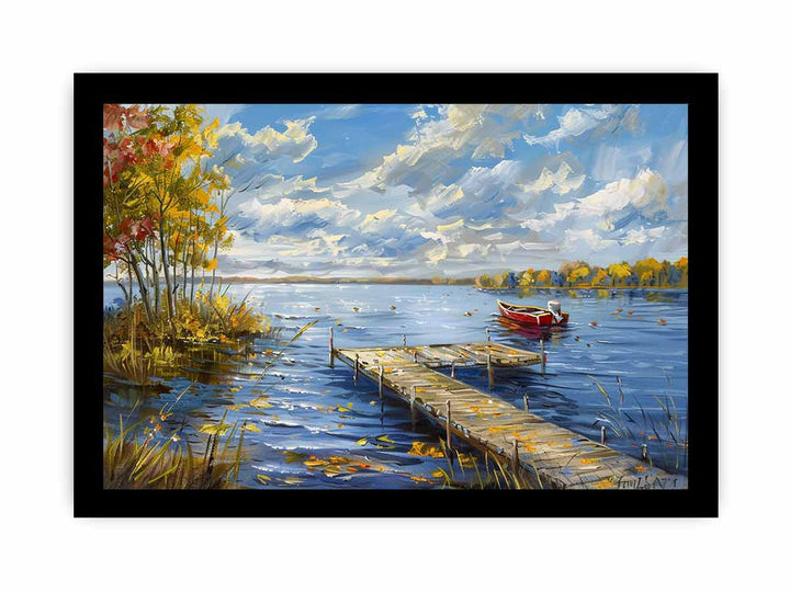 Lake Dockscape Painting