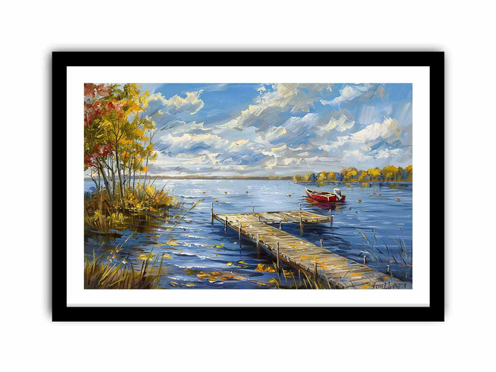 Lake Dockscape Painting