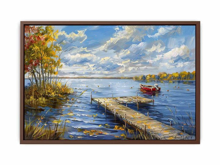 Lake Dockscape Painting