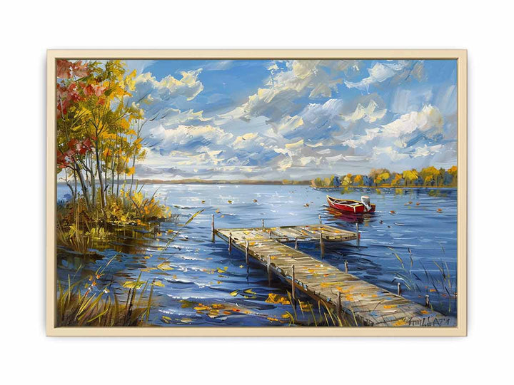 Lake Dockscape Painting