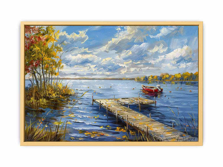 Lake Dockscape Painting