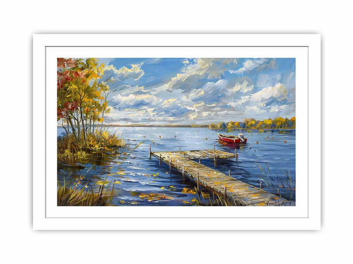 Lake Dockscape Painting