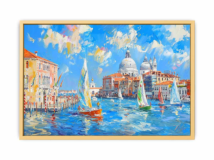 Venice Waterfront Painting   Poster