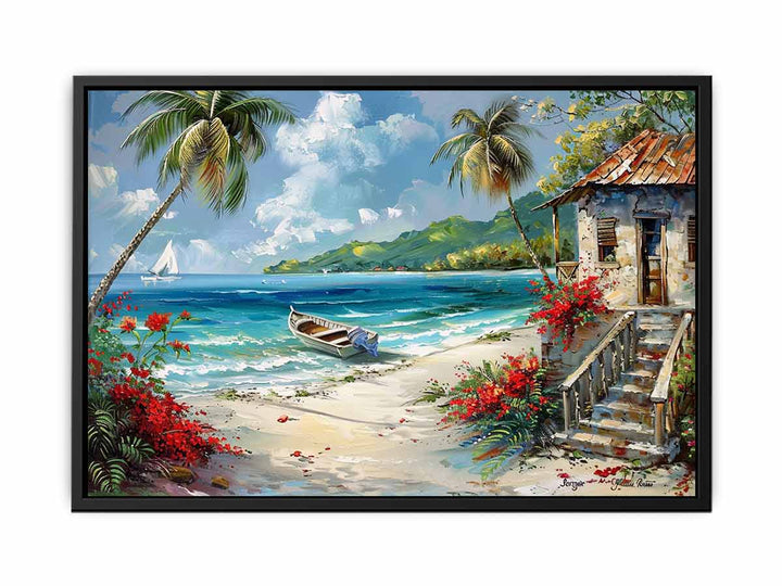 Caribbean Beach Painting  