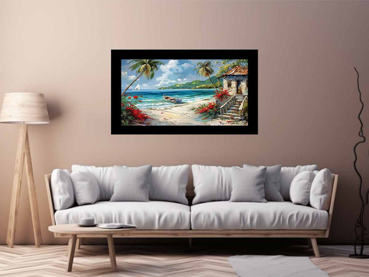 Caribbean Beach Painting  