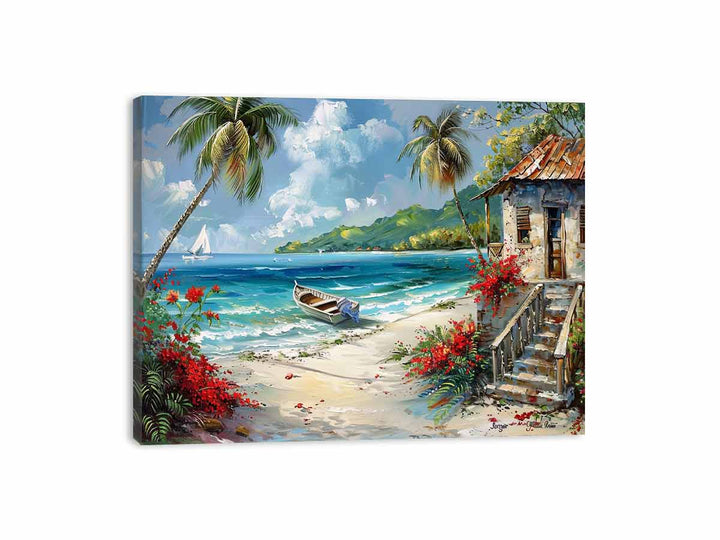 Caribbean Beach Painting  