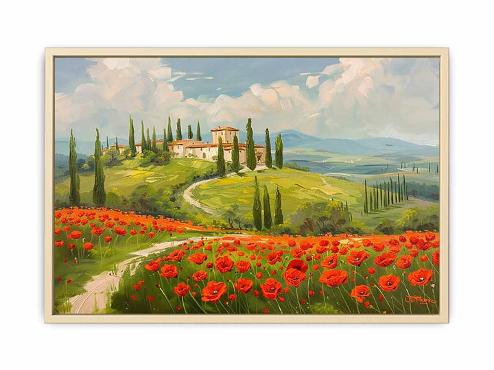  Field Of Poppies Framed Print