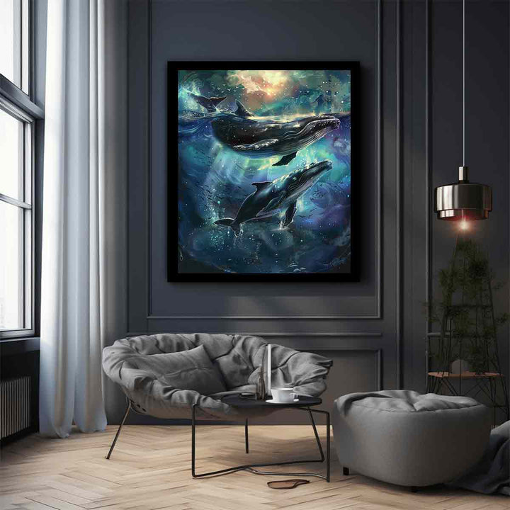 Whale Couple Painting  